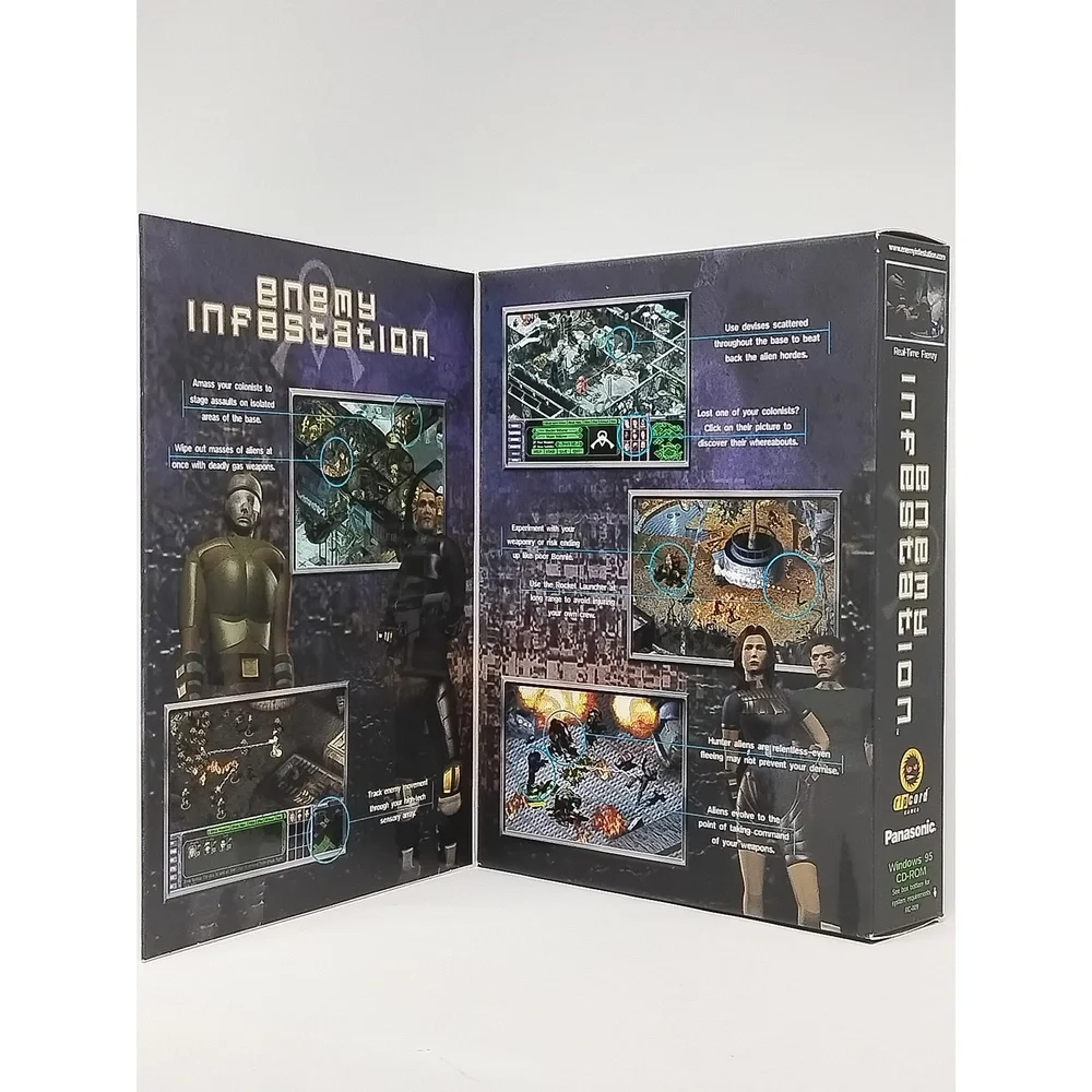 Enemy Infestation PC 1998 Strategy Game Panasonic Sealed Big Box Sci-Fi Retro